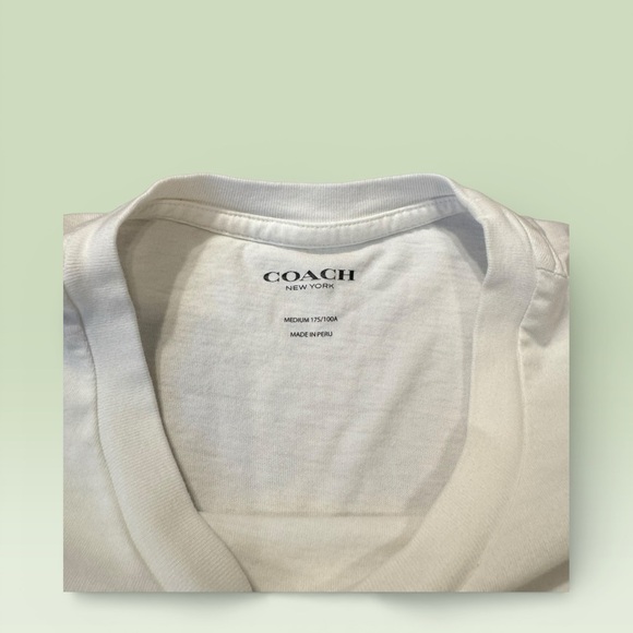 Coach Camo White Tee Unisex Medium 21 ptp - Picture 3 of 6